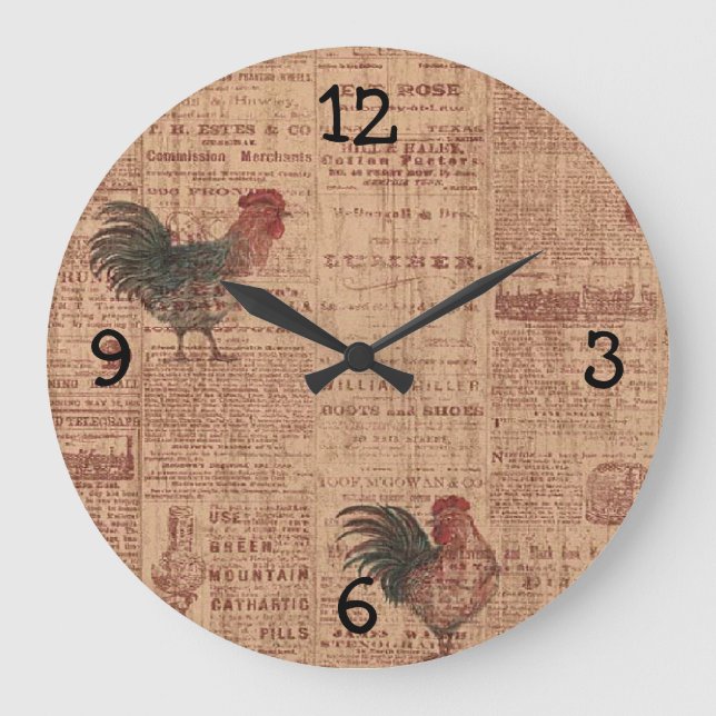 Coq Papier Peint Pays Français Horloge D'Impressio (Recto)