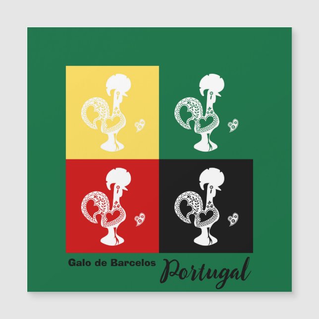 Coq portugais de Barcelos coloré motif (Devant)