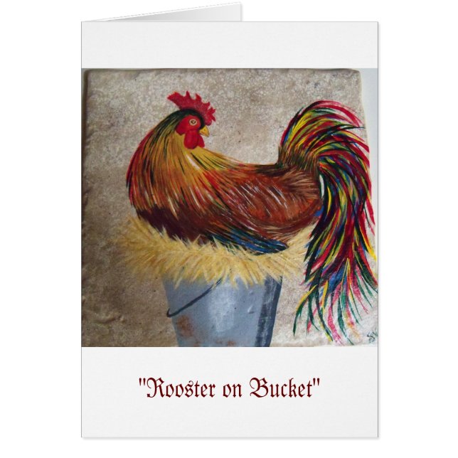 "Coq sur le seau (Devant)