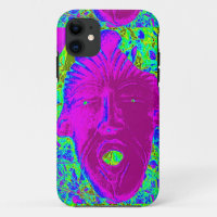 coque à visage violet