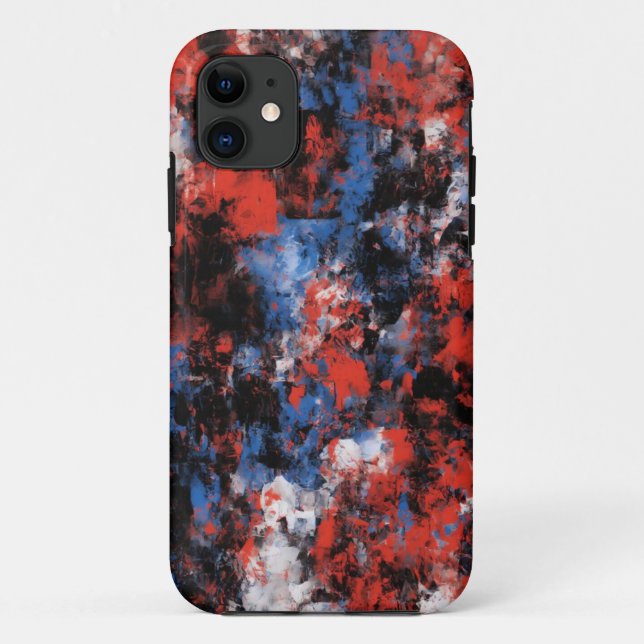 Coque Abstrait Red & Blue iPhone 11 (Dos)