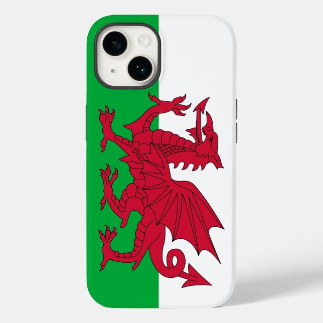 Coque Apple patriotique-Mate, Pays de Galles drape (Verso)