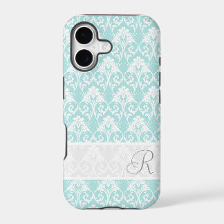 Coque Aqua Damask MonogramPattern pour iPhone 5