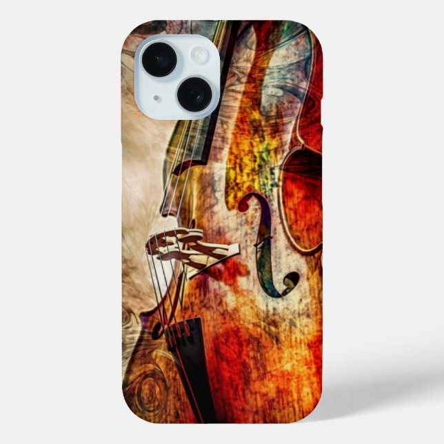 Coque art abstrait violon (Verso)