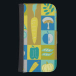 Coque Avec Portefeuille Pour Galaxy S4 Blocs végétariens II<br><div class="desc">Décor à la maison</div>