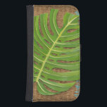 Coque Avec Portefeuille Pour Galaxy S4 Bloquer l'impression de la paume sur l'Arrière - p<br><div class="desc">Chariklia Zarris a créé ce bloc d'impression de palmiers. Le brun de l'arrière - plan en osier crée une sensation de terroir éblouissante sur laquelle la feuille de palme se repose. Si vous ne pouvez pas posséder votre propre palmier,  c'est la meilleure chose à faire !</div>