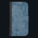 Coque Avec Portefeuille Pour Galaxy S4 Carte graphique de Boston<br><div class="desc">Cartes et plans</div>