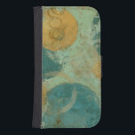 Coque Avec Portefeuille Pour Galaxy S4 Cercles bleus et jaunes<br><div class="desc">Des cercles bleus et jaunes peuplent cette oeuvre extraordinaire de Megan Meagher. Un vert citron est l'arrière - plan des cercles colorés. Obtenez une copie de cette grande impression dès aujourd'hui!</div>
