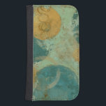 Coque Avec Portefeuille Pour Galaxy S4 Cercles bleus et jaunes<br><div class="desc">Des cercles bleus et jaunes peuplent cette oeuvre extraordinaire de Megan Meagher. Un vert citron est l'arrière - plan des cercles colorés. Obtenez une copie de cette grande impression dès aujourd'hui!</div>