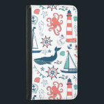 Coque Avec Portefeuille Pour Galaxy S5 Cute Animaux Et Symboles nautiques Motif<br><div class="desc">Cute marine assortis animaux et symboles nautiques simple illustration sur la couleur blanche personnalisable arrière - plan. Si vous avez besoin d'aide pour customiser un de mes designs,  contactez le concepteur ArtOnWear. Mise en forme de texte gratuite avec aide en direct disponible sur demande.</div>