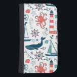 Coque Avec Portefeuille Pour Galaxy S4 Cute Animaux Nautiques Et Symboles Motif<br><div class="desc">Cute marine assortis animaux et symboles nautiques simple illustration sur la couleur blanche personnalisable arrière - plan. Si vous avez besoin d'aide pour customiser un de mes designs,  contactez le concepteur ArtOnWear. Mise en forme de texte gratuite avec aide en direct disponible sur demande.</div>
