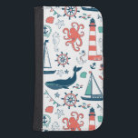Coque Avec Portefeuille Pour Galaxy S4 Cute Animaux Nautiques Et Symboles Motif<br><div class="desc">Cute marine assortis animaux et symboles nautiques simple illustration sur la couleur blanche personnalisable arrière - plan. Si vous avez besoin d'aide pour customiser un de mes designs,  contactez le concepteur ArtOnWear. Mise en forme de texte gratuite avec aide en direct disponible sur demande.</div>