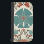 Coque Avec Portefeuille Pour Galaxy S4 Damas côtier II<br><div class="desc">Marine</div>