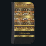 Coque Avec Portefeuille Pour Galaxy S4 Élégant animal sauvage mélangé Noir et or<br><div class="desc">Elégant animal sauvage mélangé, Leopard Tiger Zebra Poster de animal Noir et Or, faux bijou. Elegant Classy Phone Mobile Coque Girly for Women girl Ajouter Nom Initiales Parties scintillant (Soyez avisé que l'image apparaitra sombre sur Coque) Fabuleux produit pour Femmes, Filles, Zizzago a créé ce design VEUILLEZ NOTER toutes les...</div>