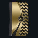 Coque Avec Portefeuille Pour Galaxy S4 Elégant Black & Gold Modern Zigzag Chevron Motif<br><div class="desc">Le chevron en zigzag moderne noir et or et noir et le motif et les lignes modernes dynamiques design. monogramme personnalisé et optionnel. Plusieurs variantes sur ce design, avec différentes positions des éléments et différentes combinaisons de couleurs. Pas de parties scintillant réelle ou de finition métallique, mais l'effet d'image numérique....</div>