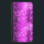 Coque Avec Portefeuille Pour Galaxy S5 Élégant Disco-Ball Parties scintillant & Étincelle<br><div class="desc">Elégant tons rose chaud noir accent rétro parties scintillant disco-ball et scintille. Disponible sur d'autres produits. Modèle de carte de visite entièrement personnalisable.</div>