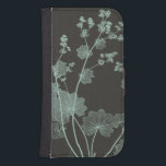 Coque Avec Portefeuille Pour Galaxy S4 Étude de nature de menthe et de charbon de bois I<br><div class="desc">Floral</div>