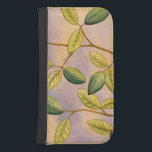 Coque Avec Portefeuille Pour Galaxy S4 Feuilles verts et jaunes sur Arrière - plan couche<br><div class="desc">Le violet et l'or d'un arrière - plan couché de soleil est le parfait contraste avec les feuilles jaunes et verts qui sont le point fort de cette pièce de Megan Meagher. On entend presque le vent chanter en caresse les feuilles.</div>