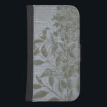 Coque Avec Portefeuille Pour Galaxy S4 Fleur de Bleu I<br><div class="desc">Floral</div>