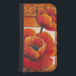 Coque Avec Portefeuille Pour Galaxy S4 Fleurs de pavot sur Tan et Arrière - plan orange<br><div class="desc">On ressent presque la texture des pétales sur ces fleurs de pavot peintes par Tim O'Toole. Ils se fondent parfaitement dans l'arrière - plan bronzé et orange,  créant une vision merveilleusement poétique. Achetez-le pour votre maison ou offrez-le en cadeau!</div>
