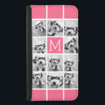 Coque Avec Portefeuille Pour Galaxy S5 Instagram rose chaud Collage photo Monogramme pers<br><div class="desc">Utilisez jusqu'à 11 photos de téléphone carré ou selfie pour créer un cadeau unique et personnel. Ou vous pouvez garder le chiot hipster et faire un gardien branché. Si vous avez besoin d'ajuster les images,  cliquez sur l'outil personnaliser pour apporter des modifications.</div>