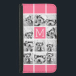 Coque Avec Portefeuille Pour Galaxy S5 Instagram rose chaud Collage photo Monogramme pers<br><div class="desc">Utilisez jusqu'à 11 photos de téléphone carré ou selfie pour créer un cadeau unique et personnel. Ou vous pouvez garder le chiot hipster et faire un gardien branché. Si vous avez besoin d'ajuster les images,  cliquez sur l'outil personnaliser pour apporter des modifications.</div>