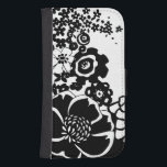 Coque Avec Portefeuille Pour Galaxy S4 Jardin floral noir et blanc Motif graphique<br><div class="desc">Un motif graphique qui présente une scène de jardin floral noir et blanc,  créé par Chariklia Zarris. Même avec seulement deux couleurs,  le tableau est presque écrasant dans sa beauté. Offrez-vous le cadeau d'une exquise exposition florale en achetant cette impression dès aujourd'hui!</div>