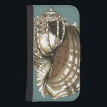 Coque Avec Portefeuille Pour Galaxy S4 Le joyau de l'océan<br><div class="desc">Un des plus beaux joyaux de l'océan est dans cette image. Trouvez cette grande coquille de Conch dans cette pièce encadrée d'art moderne. Cette grande image de coquille de Conch a un arrière - plan turquoise,  sépia et coquille blanche. Détendez-vous avec cette grande oeuvre d'art naturel.</div>