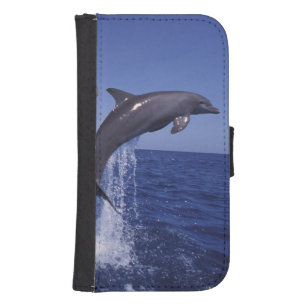 Coque Avec Portefeuille Pour Galaxy S4 Les Caraïbe, Tursiops 7 de dauphins de Bottlenose