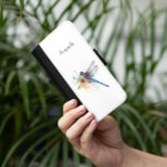 Coque Avec Portefeuille Pour Galaxy S5 libellule colorée personnalisable<br><div class="desc">aquarelle d'une belle libellule colorée tenant à une brindille sur un arrière - plan blanc</div>