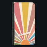 Coque Avec Portefeuille Pour Galaxy S5 Moderne Rétro Nom personnalisé Amusant Vintage Arc<br><div class="desc">Le boîtier de téléphone vintage rétro rétro rétro et amusant arc-en-ciel est l'accessoire parfait pour quiconque cherche à ajouter une pop de couleur et de personnalité à son téléphone. Le coque est doté d'un design dynamique et ludique d'irruption solaire arc-en-ciel qui rappelle l'époque super les années 70, tout en incorporant...</div>