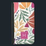 Coque Avec Portefeuille Pour Galaxy S5 Monogramme floral coloré retro Boho<br><div class="desc">Monogramme Floral Coloré Boho Retro Samsung Galaxy S5 Portefeuille Case. Parfait comme cadeau personnalisé à une fille,  une fille,  un ami ou un fonctionnaire.</div>