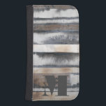 Coque Avec Portefeuille Pour Galaxy S4 Monogramme | Terre et fumée I<br><div class="desc">Décorations pour la maison</div>