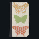 Coque Avec Portefeuille Pour Galaxy S4 Motifs papillons décoratifs sur Arrière - plan crè<br><div class="desc">L'arrière - plan crème de cette pièce Erica Vess de juin permet aux couleurs des motifs papillons de sauter l'impression. Si vous aimez l'art moderne,  ou simplement les papillons,  c'est la pièce pour vous !</div>