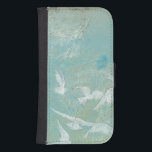 Coque Avec Portefeuille Pour Galaxy S4 Oiseaux blancs à travers le ciel bleu<br><div class="desc">Megan Meagher a créé cette impression d'oiseaux blancs volant à travers un ciel bleu. Un cadre paisible,  le blanc des oiseaux et le bleu de l'arrière - plan se marient très bien. Commandez dès aujourd'hui !</div>
