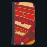 Coque Avec Portefeuille Pour Galaxy S4 Panneaux oranges abstraits<br><div class="desc">Un rêve surréaliste,  ces panneaux oranges abstraits brillamment colorés ressemblent à la cire fondue traversant une toile. Une création de Jennifer Goldberger,  ce travail est extraordinaire dans son utilisation imaginative de couleur et des lignes. Ordre vôtre aujourd'hui !</div>