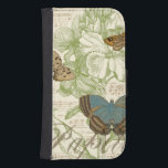 Coque Avec Portefeuille Pour Galaxy S4 Papillons sur Partition avec Design Floral<br><div class="desc">Un design floral vert et de la partition font arrière - plan à un trio de papillons dans cette pièce de Vision Studio. Le mot français papillon est également emblaqué au fond de la pièce. Si vous aimez les papillons, la nature, ou tout comme vous entourer de beauté, c'est l'impression...</div>