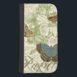 Coque Avec Portefeuille Pour Galaxy S4 Papillons sur Partition avec Design Floral<br><div class="desc">Un design floral vert et de la partition font arrière - plan à un trio de papillons dans cette pièce de Vision Studio. Le mot français papillon est également emblaqué au fond de la pièce. Si vous aimez les papillons, la nature, ou tout comme vous entourer de beauté, c'est l'impression...</div>