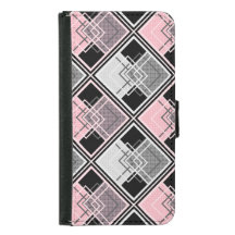 Patchwork géométrique rose et gris #patchwork