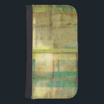 Coque Avec Portefeuille Pour Galaxy S4 Peinture Abstraite dorée turquoise et verte<br><div class="desc">Un tableau abstrait de Jennifer Goldberger qui utilise des tons dorés turquoise et verte pour créer un sentiment chaleureux et familier. Une belle balade dans les bois au printemps ou en été donnerait quelques-unes de ces mêmes couleurs. Apportez le cadeau de la nature à votre maison en achetant cette pièce!...</div>