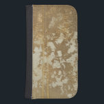 Coque Avec Portefeuille Pour Galaxy S4 Peinture Abstraite en or avec lunettes d'argent<br><div class="desc">Megan Meagher a créé cette abstraite peinture d'or qui présente des pointes d'argent. Une pièce très contemporaine,  les amateurs d'art devraient ajouter cette pièce à leur collection le plus rapidement possible !</div>