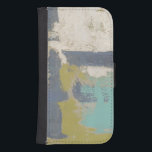Coque Avec Portefeuille Pour Galaxy S4 Peinture moderne pour la libre expression<br><div class="desc">Cette peinture moderne de la liberté d'expression a été créée par Megan Meagher. Des touches violettes,  bleu clair et blanc recouvrent un arrière - plan de vert clair. Obtenez une copie de cette impression dès aujourd'hui !</div>