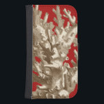 Coque Avec Portefeuille Pour Galaxy S4 Petit corail en rouge<br><div class="desc">Allez sous l'eau pour explorer la mer avec toutes ces différentes créatures marines. Cet art marin vintage,  qui associe un arrière - plan rouge et un corail bronzé élégant,  est un complément parfait pour tous les amateurs d'anémones de mer. Obtenez votre impression artistique dès aujourd'hui sur votre produit.</div>