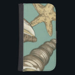Coque Avec Portefeuille Pour Galaxy S4 Petit trio de Shell sur Teal<br><div class="desc">Megan Meagher est connue pour ses morceaux simples d'art. Cette image capture la simplicité des trésors du bord de la mer, des coquilles d'une conque et d'une étoile de mer. Meagher entoure un arrière - plan turquoise dans son image pour contraster ces trésors. Obtenez cette copie de beaux-arts aujourd'hui sur...</div>