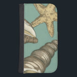 Coque Avec Portefeuille Pour Galaxy S4 Petit trio de Shell sur Teal<br><div class="desc">Megan Meagher est connue pour ses morceaux simples d'art. Cette image capture la simplicité des trésors du bord de la mer, des coquilles d'une conque et d'une étoile de mer. Meagher entoure un arrière - plan turquoise dans son image pour contraster ces trésors. Obtenez cette copie de beaux-arts aujourd'hui sur...</div>