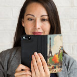 Coque Avec Portefeuille Pour Galaxy S5 Poster Vintage voyage de la Tour Eiffel de Paris<br><div class="desc">affiche de voyage vintage du centre-ville de Paris avec la Tour Eifel en arrière - plan</div>