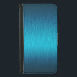 Coque Avec Portefeuille Pour Galaxy S5 Revêtement en aluminium brossé bleu métallique<br><div class="desc">Style bleu turquoise en aluminium brossé. Cool design simple et élégant. Disponible sur d'autres produits. Le look métallique est une illusion numérique et la plus réelle finition métallique.</div>