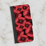 Coque Avec Portefeuille Pour Galaxy S5 Rouge Motif Black Floral<br><div class="desc">Un joli étui de porte-monnaie motif de pavot rouge</div>