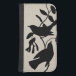 Coque Avec Portefeuille Pour Galaxy S4 Silhouette Audubon IV<br><div class="desc">Animaux</div>