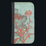 Coque Avec Portefeuille Pour Galaxy S4 Silhouette de Fleurs rouges sur Arrière - plan Tur<br><div class="desc">Trois fleurs rouges contrastent avec un arrière - plan turquoise dans ce tableau de Megan Meagher. Une silhouette d'une autre fleur se penche à gauche de l'impression. Un morceau simple avec beaucoup de choses en cours. Cela ferait un beau cadeau pour un ami ou aimé qui aime l'art!</div>
